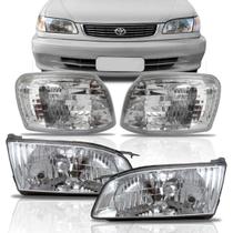 Kit Par Farol Toyota Corolla 1999 2000 2001 + Piscas Kit Par Farol Toyota Corolla 1999 2000 2001 + Piscas