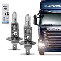 Kit Par Lâmpada Automotiva Halógena Tech One Encaixe H1 24V potência 70W Temperatura Cor 4300K Certificada Pelo Inmetro