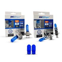 Kit par lâmpada H7 8500K + H1 8500K + T10 Pingão Super Branco Shocklight Kit par lâmpada H7 8500K + H1 8500K + T10 Pingão Super Branco Shocklight