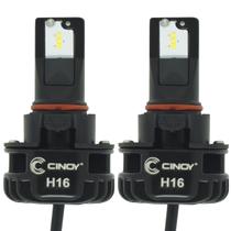 Kit Par Lâmpada Super Ultra Led Plus Automotiva H16 12000 Lumens 6500K Cinoy YN-LSLH16P