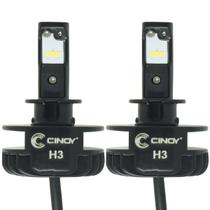 Kit Par Lâmpada Super Ultra Led Plus Automotiva H3 12000 Lumens 6500K Cinoy YN-LSLH3P