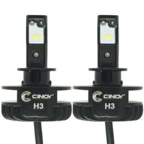 Kit Par Lâmpada Super Ultra Led Plus Automotiva H3 12000 Lumens 6500K Cinoy YN-LSLH3P