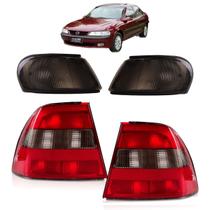 KIT PAR Lanterna Dianteira Traseira Vectra 1997 1998 99 FUMÊ