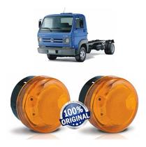KIT PAR Lanterna Pisca Estribo Caminhão Delivery LED Bivolt