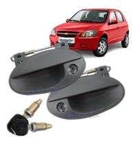 Kit Par Maçaneta Externa Celta + Cilindro Miolo Lado Esquerdo e Direito