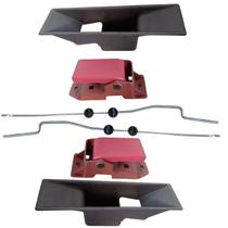 Kit par maçaneta interna marrom+espelho+tirante mb atron/hpn Kit par maçaneta interna marrom+espelho+tirante mb atron/hpn