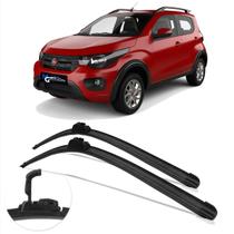 Kit Par Palheta Limpador de Parabrisa Fiat Mobi 2016 2017 2018 2019