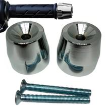 Kit Par Pesinhos Pesos Pcx Cromado + Manoplas Titan Cargo Cg