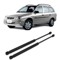 Kit Par Pistão Amortecedor Tampa Traseira Porta Malas Corsa Wagon 1997 1998 1999 2000 2001 2002