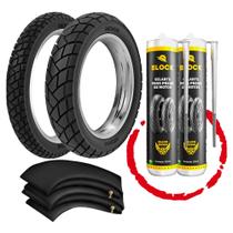 Kit Par Pneus Bros Xre190 Xtz150 Crosser 90/90-19 + 110/90-17 R34 Rinaldi + Camaras +Selantes