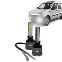 Kit Par Super Led Mini Rayx Kangoo 00 À 08 Farol Alto Baixo Milha