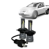 Kit Par Super Led Mini Rayx Saveiro G5 2008 À 2012 Alto Baixo e Milha