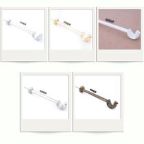 KIT PAR Suporte de Cortina Alongado 28mm + 15cm Decoração Casa Sala