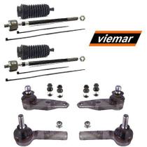 Kit par terminal direcao + pivo + articulacao axial + coifa direito e esquerdo - clio 2003 a 2010 - kit00618