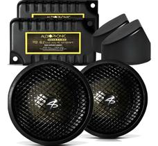 Kit Par Tweeter Automotivo Audiophonic TKS1 Seda 50W RMS Crossover Domo de Seda Kit Par Tweeter Automotivo Audiophonic TKS1 Seda 50W RMS Crossover Domo de Seda