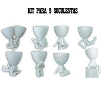 Kit Para 9 Suculentas Vasos Decorativos Robert Plant Bob - MarxGreg 3D