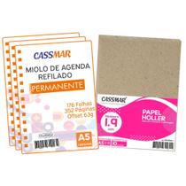 Kit para Agenda Permanente Miolo + Papel Holler 1.9mm 05 un - Cassmar
