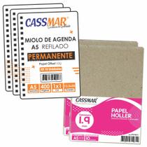 Kit para Agenda Permanente Miolo + Papel Holler 1.9mm 10 un