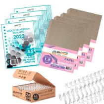 Kit Para Agenda Refilado 2022 Miolo + Papel Holler 1.9mm 20 un