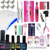 Kit Para Alongamentos Unhas Gel Motor Caneta Cabine