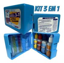 Kit para analise de água 3 em 1 (PH / CL / Alcalinidade) - menoscloro