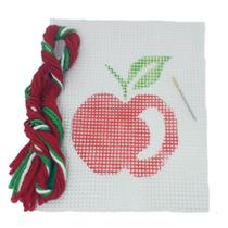 Kit Para Aprender A Bordar Maça - Kits For Kids Kit Para Aprender A Bordar Maça - Kits For Kids