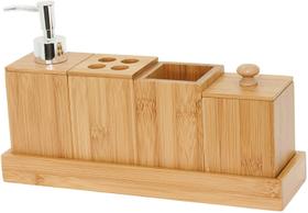 Kit para Banheiro 5 Peças Ecokitchen Bambu Mimo Style BM1505 Kit para Banheiro 5 Peças Ecokitchen Bambu Mimo Style BM1505