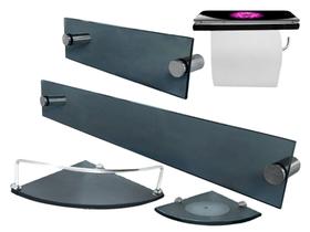 Kit Para Banheiro 5 Peças Explendore Fumê