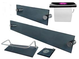 Kit Para Banheiro 5 Peças Explendore Fumê