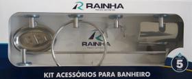 Kit Para Banheiro 5pcs Metal Papeleira Saboneteira Toalheiro