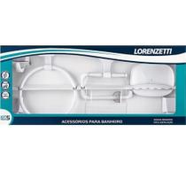 Kit Para Banheiro Attic Quadra Lorenzetti 5 Peças Branco