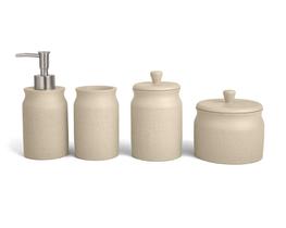 Kit para Banheiro Cimento 4 Peças 17393 Mart Kit para Banheiro Cimento 4 Peças 17393 Mart