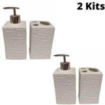 Kit Para Banheiro Com 4 Peças Kit Banheiro Porcelana Lavabo