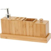 Kit Para Banheiro Eco Kitchen 4 Peças - Mimo Style Kit Para Banheiro Eco Kitchen 4 Peças - Mimo Style