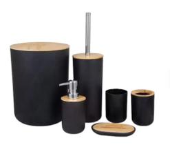 Kit para Banheiro em Bambu 6 Peças