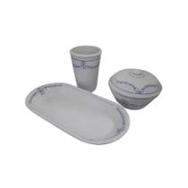 Kit para Banheiro em Porcelana Espanhola 3 Peças Decorativo Kit para Banheiro em Porcelana Espanhola 3 Peças Decorativo