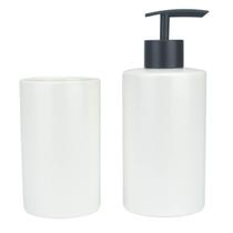 Kit Para Banheiro Lavabo De Porcelana Redondo Clean