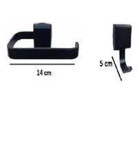 Kit Para Banheiro Lavabo Preto 2 Cabides 2 Papeleira Luxo Kit Para Banheiro Lavabo Preto 2 Cabides 2 Papeleira Luxo