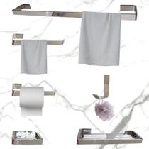 Kit Para Banheiro Luxo Art 6 Peças