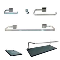 Kit Para Banheiro Luxo de Alumínio 2 em Vidro Kit Para Banheiro Luxo de Alumínio 2 em Vidro