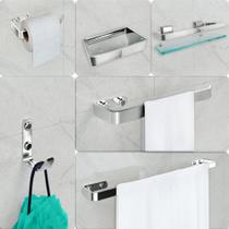 Kit Para Banheiro Marin Luxo 6 Peças Incolor - Uni Vendas