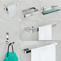 Kit Para Banheiro Marin Luxo 6 Peças Verde