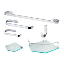 Kit Para Banheiro Orlando Incolor 6 Peças Kit Para Banheiro Orlando Incolor 6 Peças