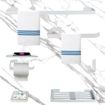 Kit Para Banheiro Premium Luxo Art Gelo