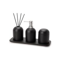 Kit para Banheiro Preto Fosco 4pçs Kit para Banheiro Preto Fosco 4pçs