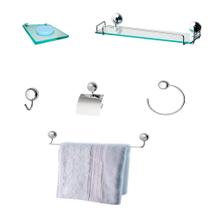 Kit Para Banheiro Topázio 1 Incolor (6 Peças)