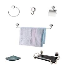 Kit Para Banheiro Topázio 16 'vidro Fumê' (6 Peças)