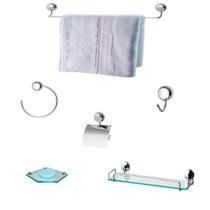 Kit Para Banheiro Topázio 4 Incolor (6 Peças)