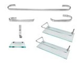 Kit para Banheiro Veneza Leve 01 Reto (7 Peças)