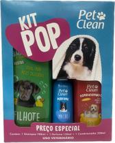 kit para Banho PET Completo com Shampoo Condicionador e Perfume Macho Pet Clean POP